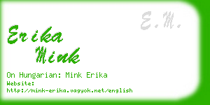 erika mink business card